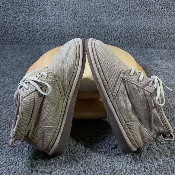UGG Neumel Natural Chukka Boots Mens Size 11 Natural Hemp Canvas Faux Fur Lined main image 7